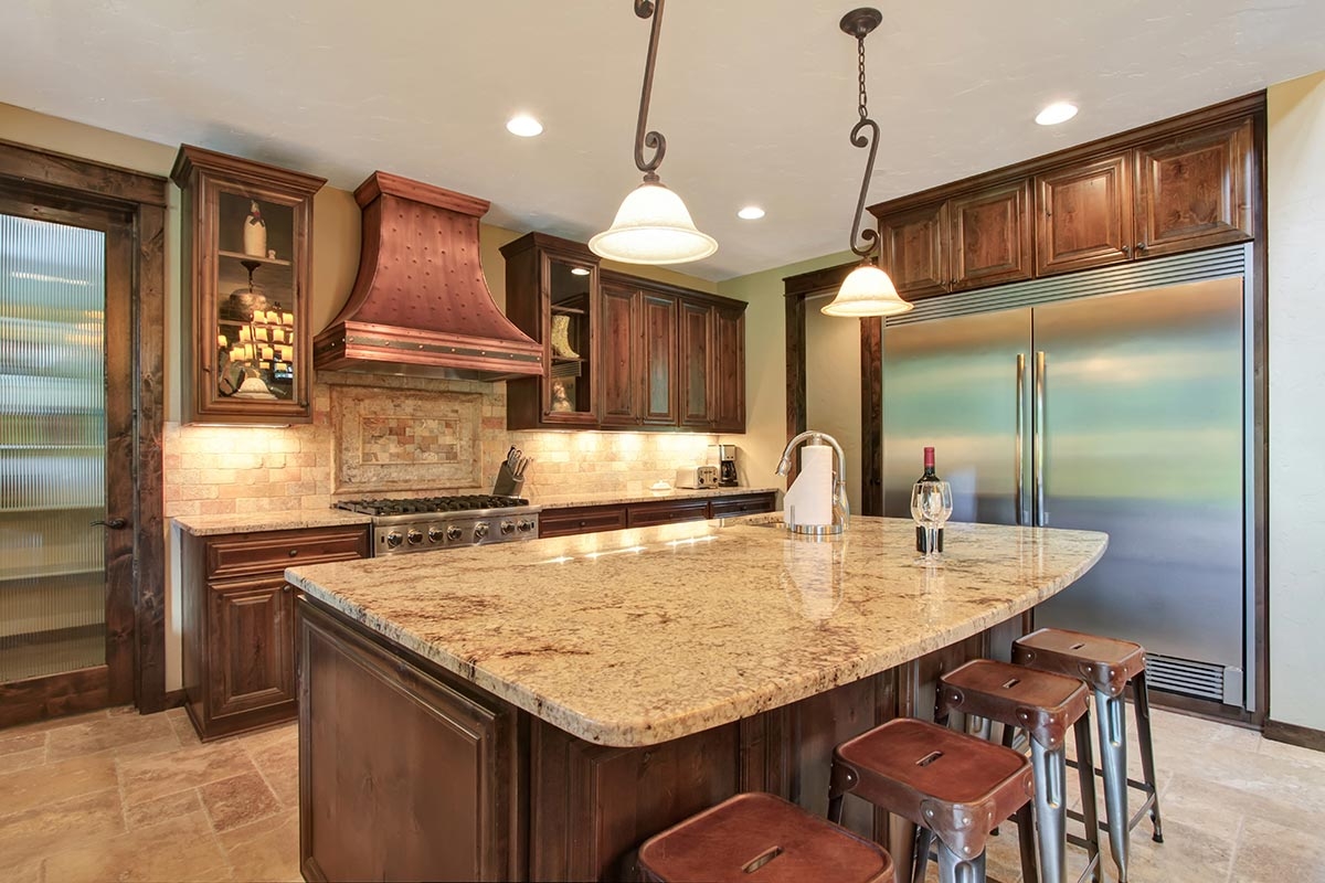 Granite countertops installed in a remodeled kitchen